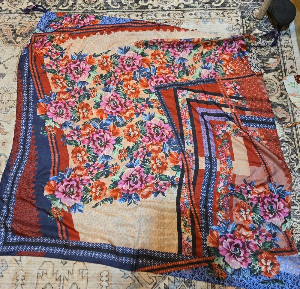 JOHNNY WAS 100% SILK SCARF